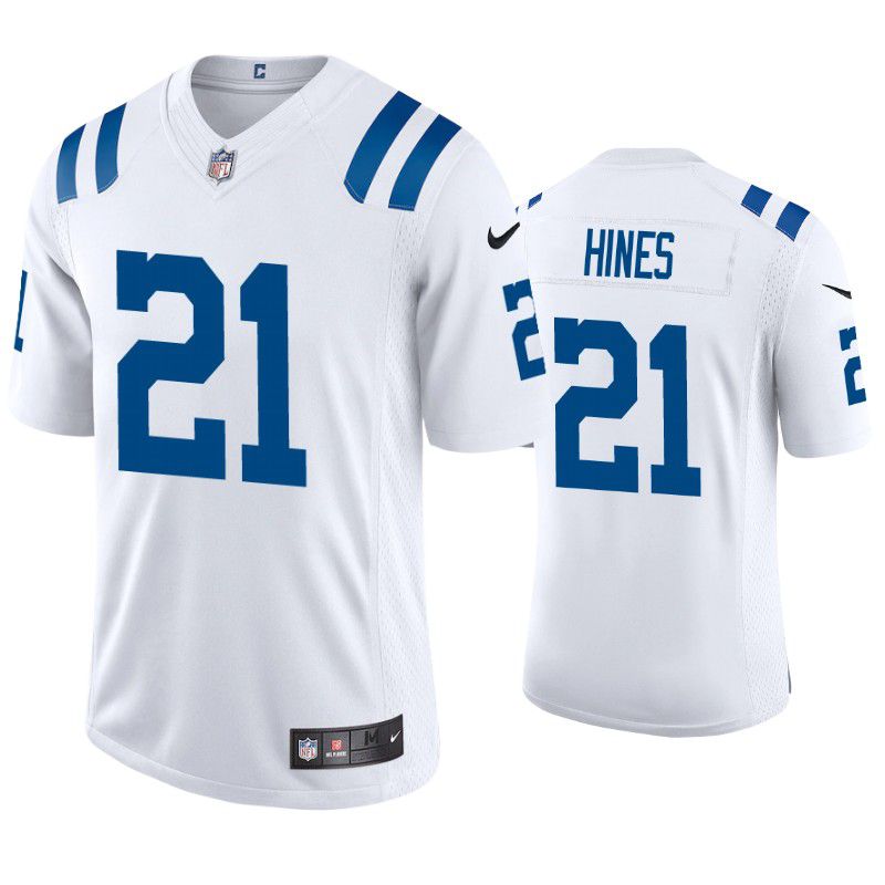 Men Indianapolis Colts 21 Nyheim Hines Nike White Limited NFL Jersey